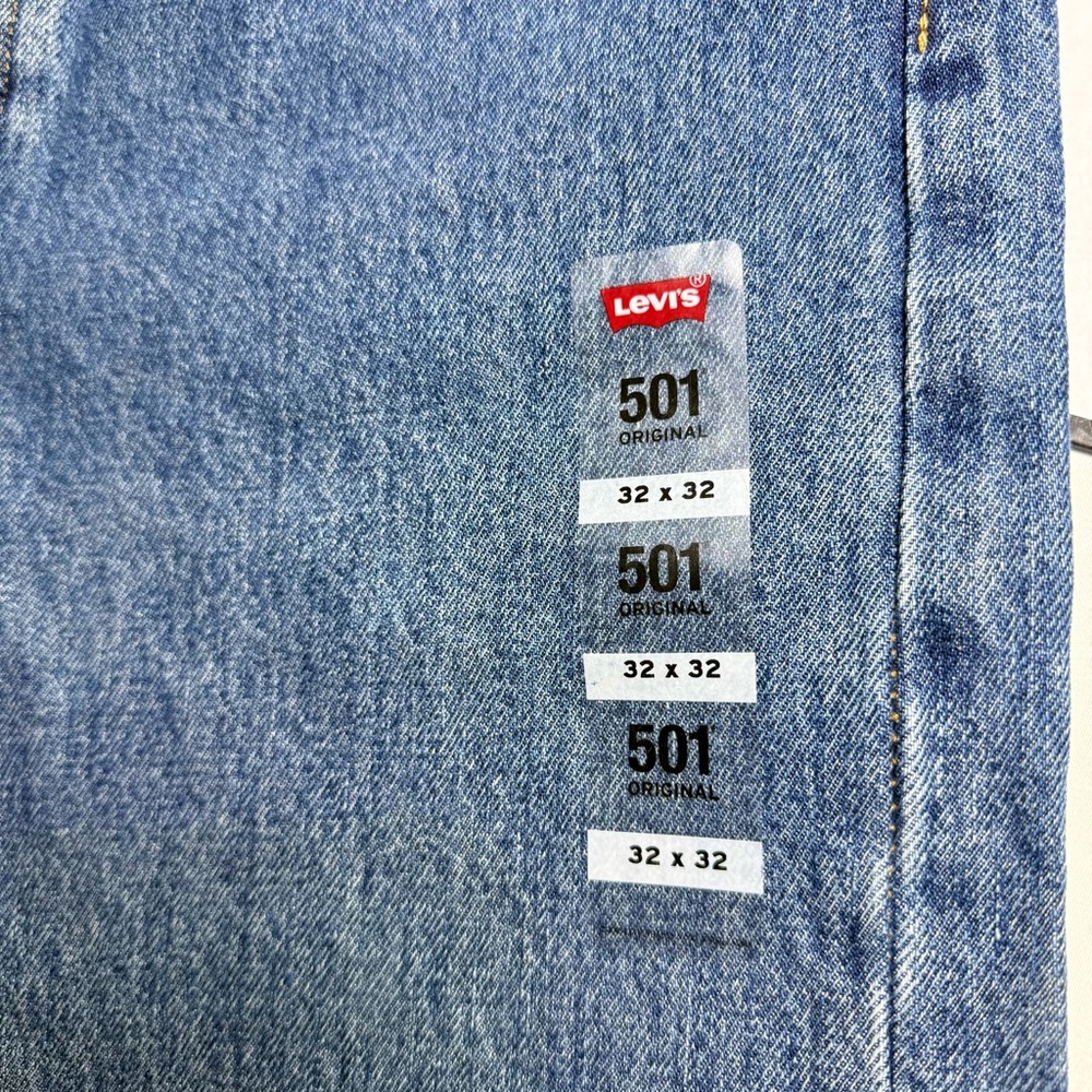Levi’s 501 Original Jeans 32x32 Medium Wash 100% Cotton Straight Leg NWT - Picture 5 of 12